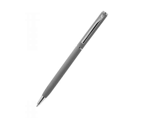 Ручка металлическая Tinny Soft софт-тач, серая, Цвет: серый, изображение 2