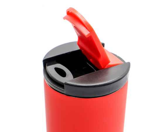 Термокружка с двойной металлической стенкой Rolly, софт-тач, красный, Цвет: красный, Объем: 500 мл, изображение 2