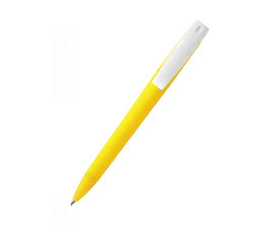 Ручка пластиковая T-pen софт-тач, желтая, Цвет: желтый, изображение 3