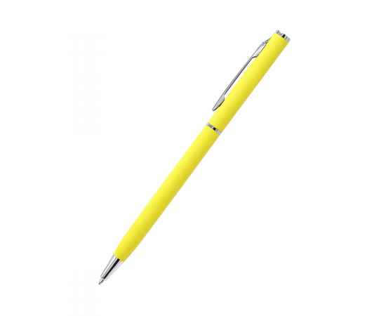 Ручка металлическая Tinny Soft софт-тач, желтая, Цвет: желтый, изображение 3