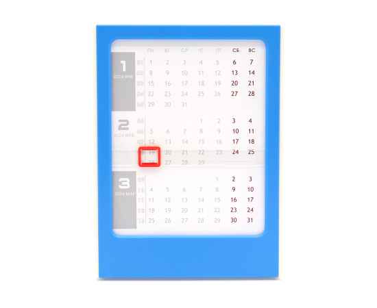 Календарь настольный Zeit, синий, изображение 2