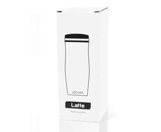 Термокружка Latte, бело-черный, Цвет: черный, Объем: 420 мл, изображение 4