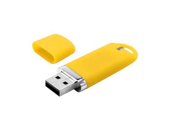 Флешка “Shape” с покрытием Софт Тач 16 GB, желтая, Цвет: желтый, изображение 2