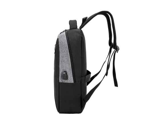 Рюкзак Hampton, серо-черный, Цвет: серый, изображение 3
