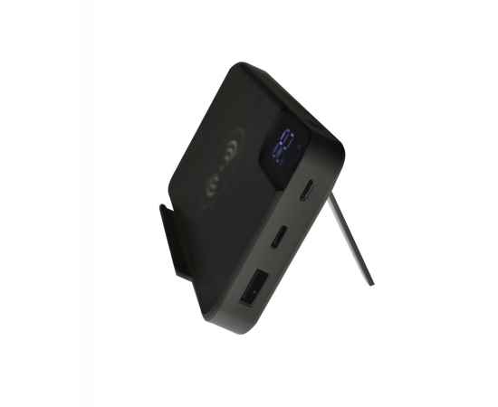 Внешний аккумулятор gPro QI, с беспроводной зарядкой 10000 mAh, черный, Цвет: черный, изображение 2