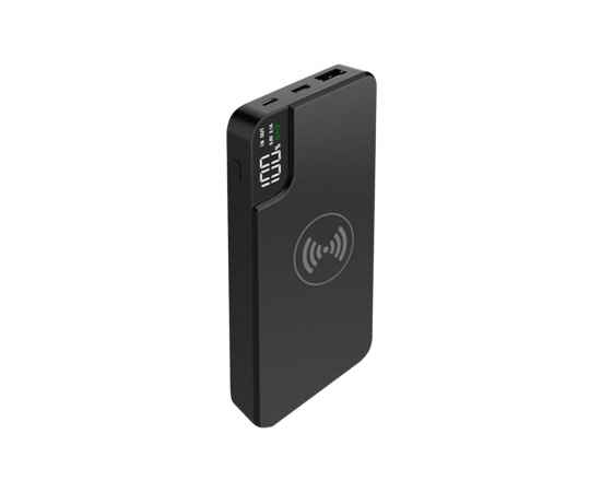 Внешний аккумулятор gPro QI, с беспроводной зарядкой 10000 mAh, черный, Цвет: черный, изображение 5
