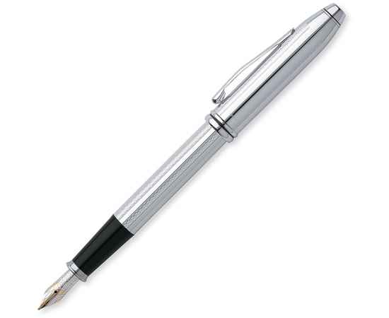 Перьевая ручка Cross Townsend. Цвет - платиновый., изображение 2