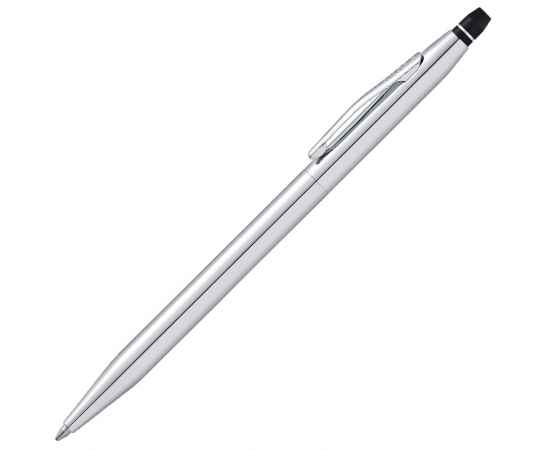 Шариковая ручка Cross Click в блистере, с доп. гелевым стержнем черного цвета. Цвет - серебристый, изображение 2