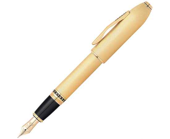 Перьевая ручка Cross Peerless 125. Цвет - золотистый, перо - золото 18К, изображение 2