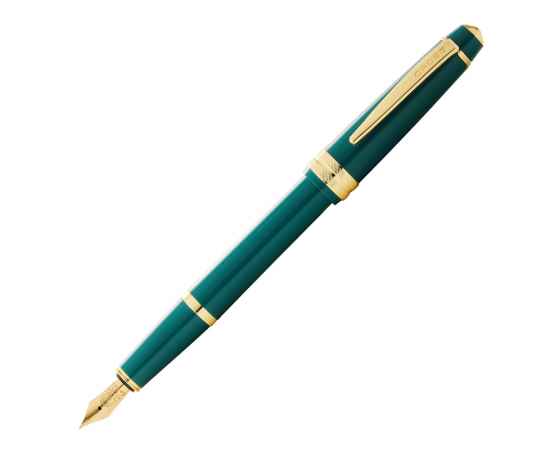 Перьевая ручка Cross Bailey Light Polished Green Resin and Gold Tone, перо F, изображение 2