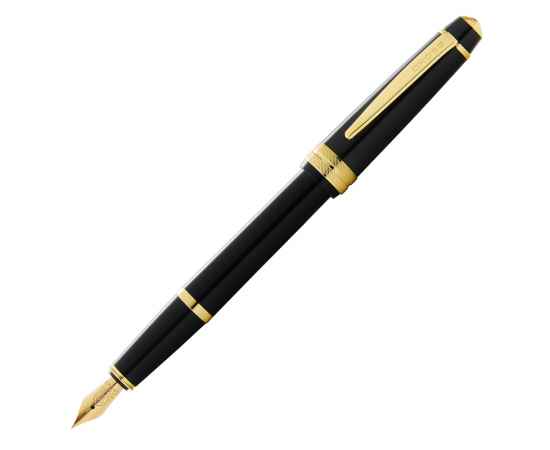 Перьевая ручка Cross Bailey Light Polished Black Resin and Gold Tone, перо F, изображение 2