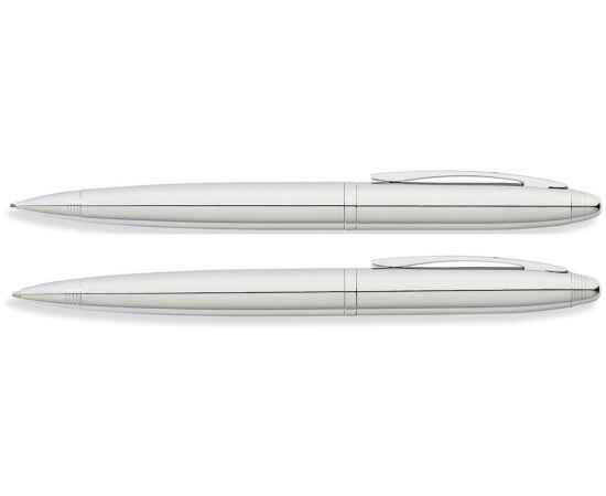 Набор FranklinCovey Lexington: шариковая ручка и карандаш 0.9мм. Цвет - хромовый., изображение 2