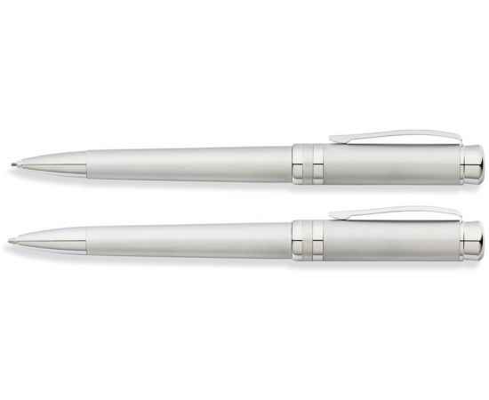 Набор FranklinCovey Freemont: шариковая ручка и карандаш 0.9мм. Цвет - хромовый матовый., изображение 2