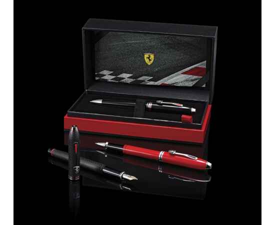 Шариковая ручка Cross Townsend Ferrari Glossy Black Lacquer / Rhodium, изображение 3