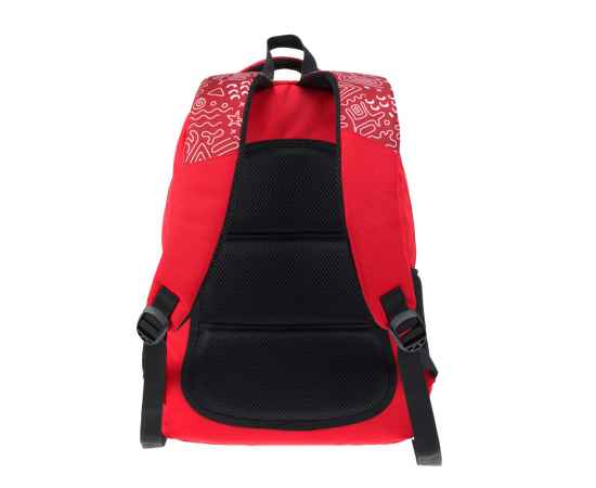 Рюкзак TORBER CLASS X, красный с орнаментом, полиэстер 900D, 45 x 30 x 18 см, изображение 4