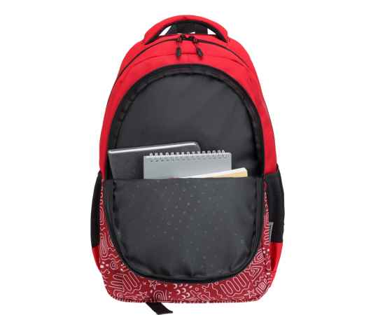 Рюкзак TORBER CLASS X, красный с орнаментом, полиэстер 900D, 45 x 30 x 18 см, изображение 5