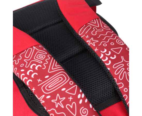 Рюкзак TORBER CLASS X, красный с орнаментом, полиэстер 900D, 45 x 30 x 18 см, изображение 9