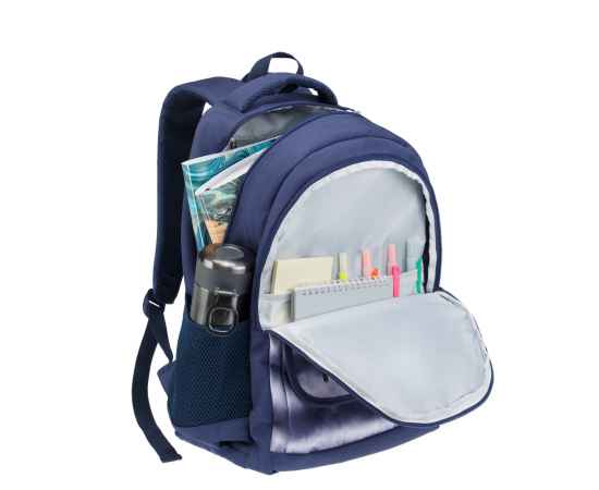 Рюкзак TORBER CLASS X, темно-синий с орнаментом, полиэстер 900D, 45 x 30 x 18 см, изображение 6