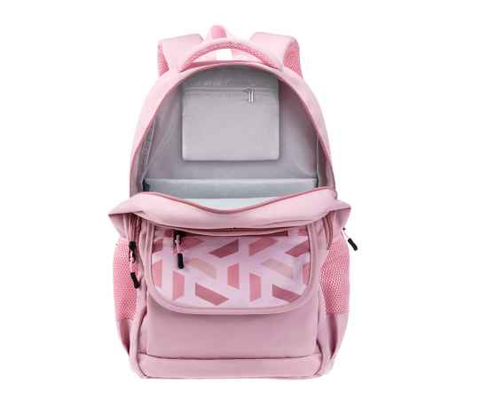 Рюкзак TORBER CLASS X, розовый с орнаментом, полиэстер 900D, 45 x 30 x 18 см, изображение 7