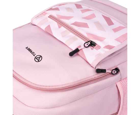 Рюкзак TORBER CLASS X, розовый с орнаментом, полиэстер 900D, 45 x 30 x 18 см, изображение 8
