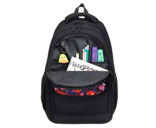 Рюкзак TORBER CLASS X, чёрный с орнаментом, 45 x 30 x 18 см + Мешок для сменной обуви в подарок!, изображение 6