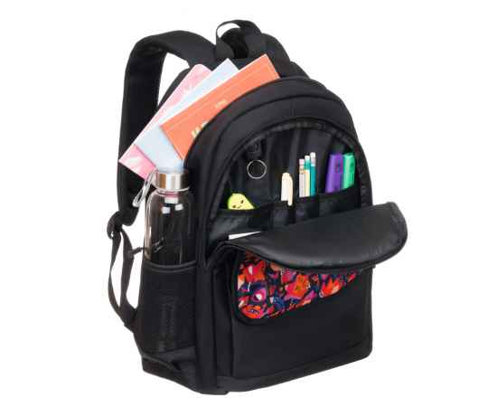 Рюкзак TORBER CLASS X, чёрный с орнаментом, 45 x 30 x 18 см + Мешок для сменной обуви в подарок!, изображение 7