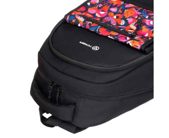 Рюкзак TORBER CLASS X, чёрный с орнаментом, 45 x 30 x 18 см + Мешок для сменной обуви в подарок!, изображение 10