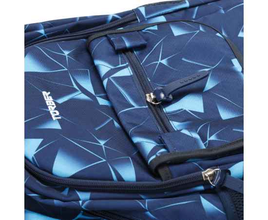 Рюкзак TORBER CLASS X, темно-синий с орнаментом, полиэстер, 45 x 30 x 18 см, изображение 7