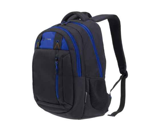 Рюкзак TORBER CLASS X, черный с синей вставкой, полиэстер 900D, 45 x 32 x 16 см, изображение 2