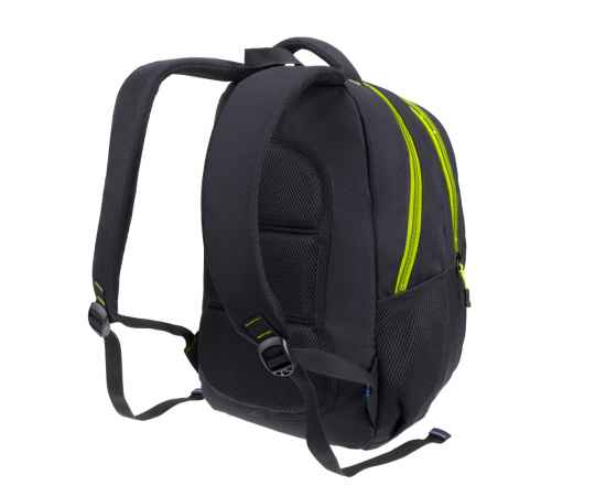 Рюкзак TORBER CLASS X, черный с зеленой вставкой, полиэстер 900D, 45 x 32 x 16 см, изображение 3