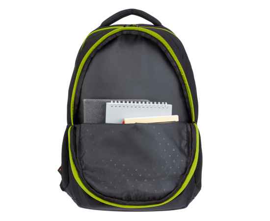 Рюкзак TORBER CLASS X, черный с зеленой вставкой, полиэстер 900D, 45 x 32 x 16 см, изображение 5