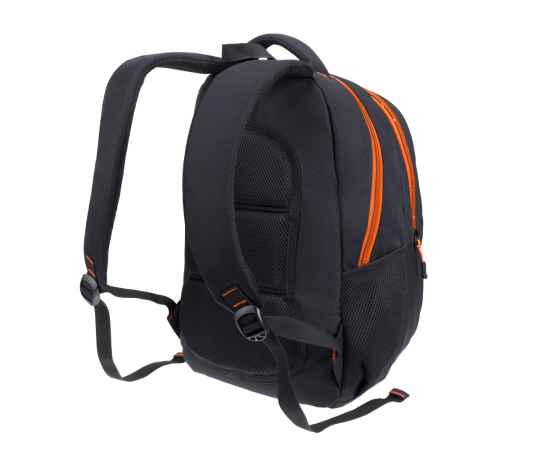 Рюкзак TORBER CLASS X, черный с оранжевой вставкой, полиэстер 900D, 45 x 32 x 16 см, изображение 3