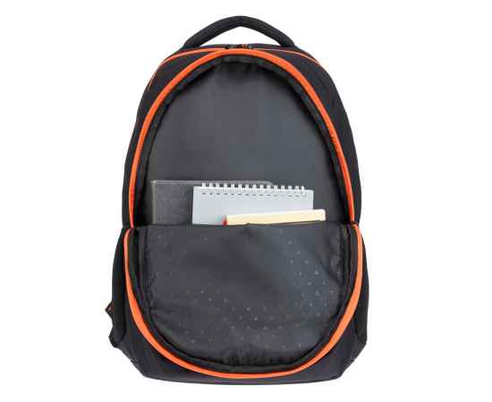 Рюкзак TORBER CLASS X, черный с оранжевой вставкой, полиэстер 900D, 45 x 32 x 16 см, изображение 5