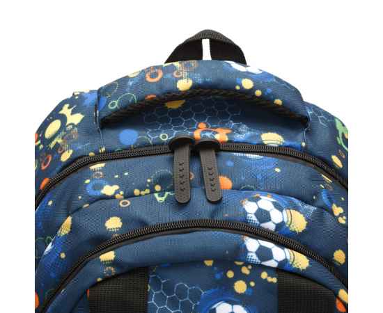 Рюкзак TORBER CLASS X, черно-синий с рисунком 'Мячики', полиэстер, 45 x 32 x 16 см, изображение 5