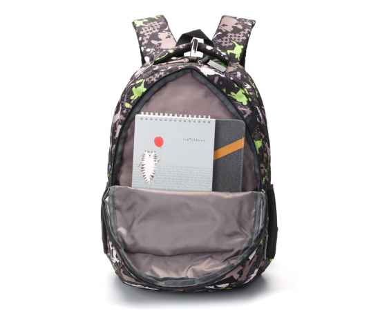 Рюкзак TORBER CLASS X, черно-серый с рисунком 'Скейтбордисты', полиэстер, 45 x 32 x 16 см, изображение 5