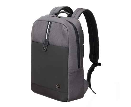 Рюкзак TORBER VECTOR с отделением для ноутбука 14,1', черный/серый, нейлон, 32 х 10 х 43 см, 13л, изображение 2