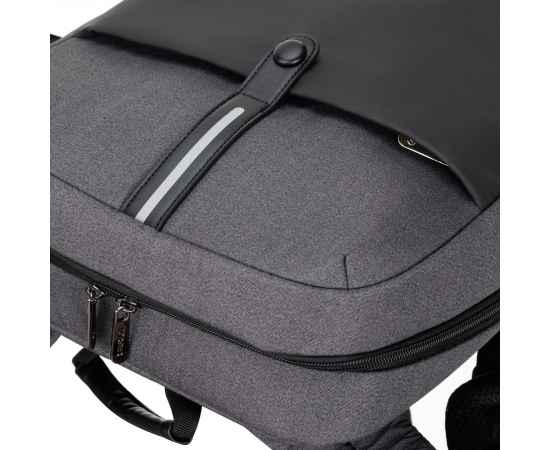 Рюкзак TORBER VECTOR с отделением для ноутбука 14,1', черный/серый, нейлон, 32 х 10 х 43 см, 13л, изображение 6