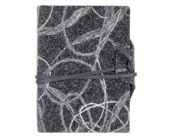 Блокнот Brunnen Бижу, на завязках, клетка, 80 гр/м2, 9.5 х 12.8 см, 96 листов Графит, Цвет: графит, Размер: 9.5 х 12.8 см
