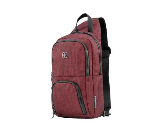 Рюкзак WENGER с одним плечевым ремнем, бордовый, полиэстер, 19 х 12 х 33 см, 8 л, изображение 4