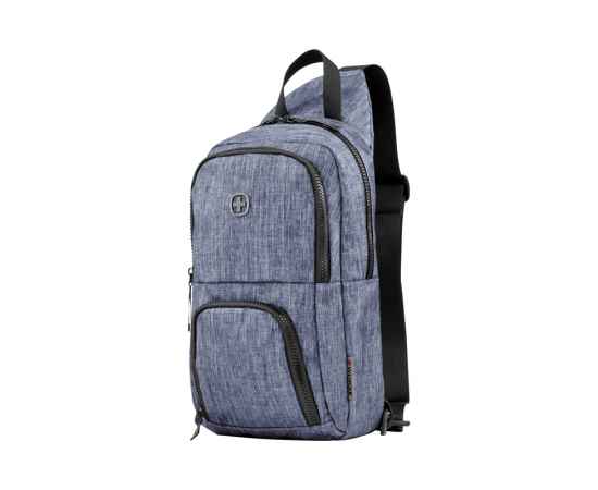 Рюкзак WENGER с одним плечевым ремнем, синий, полиэстер, 19 х 12 х 33 см, 8 л, изображение 4