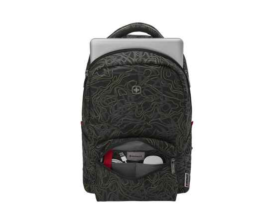 Рюкзак WENGER 16'', черный с рисунком, полиэстер, 36 x 25 x 45 см, 22 л, изображение 4