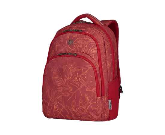 Рюкзак WENGER Upload 16'', красный с рисунком, полиэстер, 34 x 26 x 47 см, 28 л, изображение 2