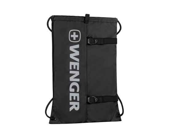 Рюкзак-мешок на завязках WENGER XC Fyrst, черный, полиэстер, 35x1x48 см, 12 л, изображение 3