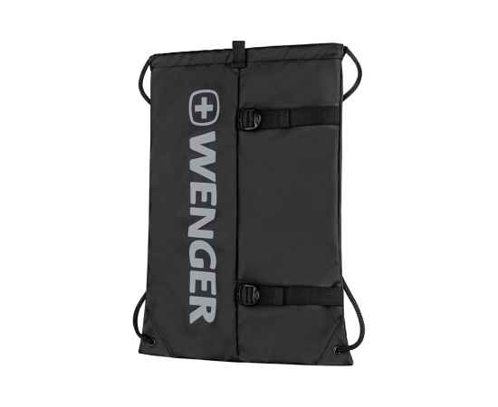 Рюкзак-мешок на завязках WENGER XC Fyrst, черный, полиэстер, 35x1x48 см, 12 л, изображение 4