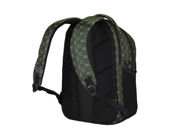 Рюкзак WENGER Sun 16'', зеленый со светоотражающим принтом, полиэстер, 35x27x47 см, 27 л, изображение 3