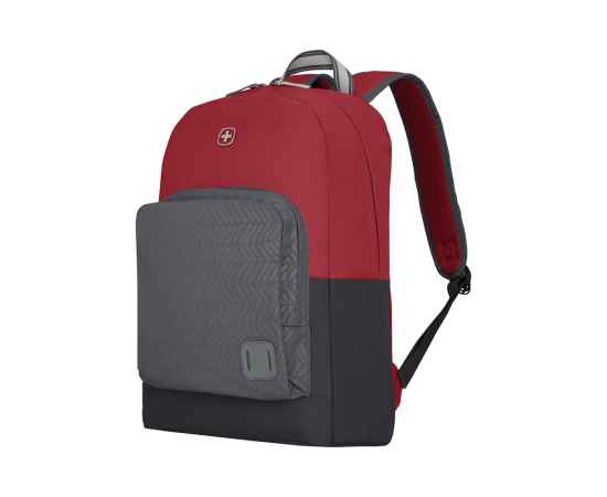 Рюкзак WENGER NEXT Crango 16', красный/черный, переработанный ПЭТ/Полиэстер, 33х22х46 см, 27 л., изображение 3