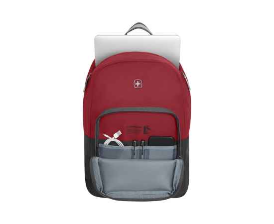 Рюкзак WENGER NEXT Crango 16', красный/черный, переработанный ПЭТ/Полиэстер, 33х22х46 см, 27 л., изображение 5