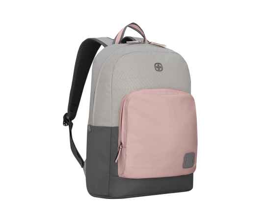 Рюкзак WENGER NEXT Crango 16', серый/розовый, переработанный ПЭТ/Полиэстер, 33х22х46 см, 27 л., изображение 3