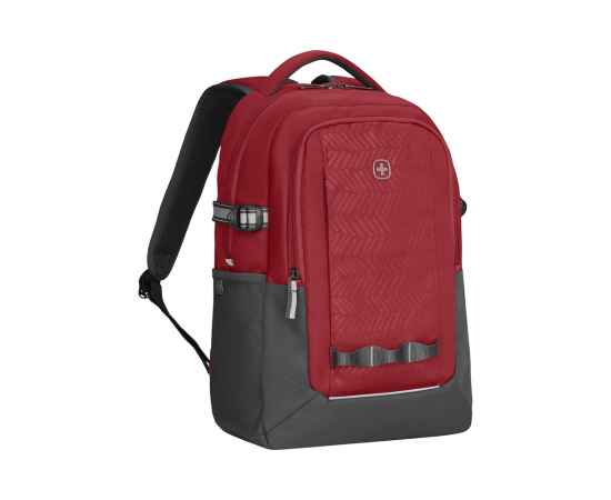 Рюкзак WENGER NEXT Ryde 16', красный/антрацит, переработанный ПЭТ/Полиэстер, 32х21х47 см, 26 л., изображение 3