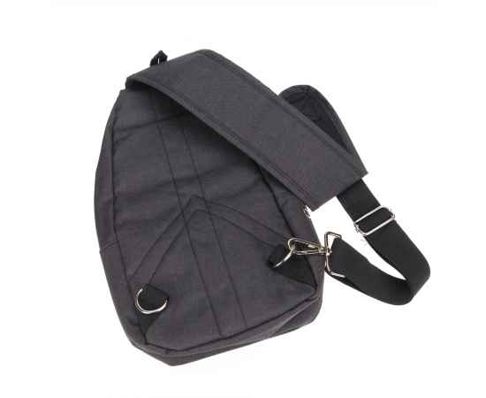 Рюкзак TORBER с одним плечевым ремнем, чёрный/бежевый, полиэстер 300D, 33 х 17 х 6 см, изображение 4